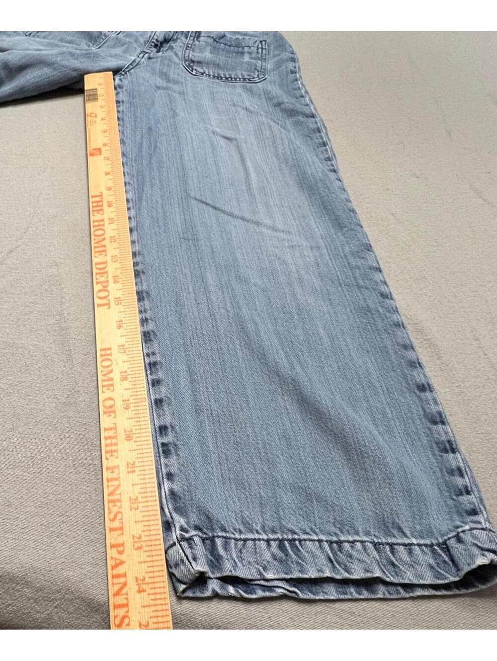 KUT from the Kloth Grey/Blue Utility Straight Leg Jeans Front Patch Pockets 0 - Picture 9 of 9